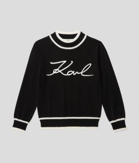 GIRLS KARL SIGNATURE SWEATER - Ivory