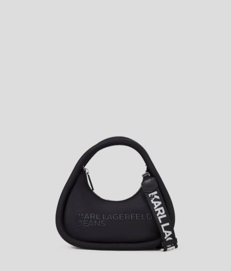 WOMEN'S KLJ PUFFY TOP-HANDLE BAG - BLACK