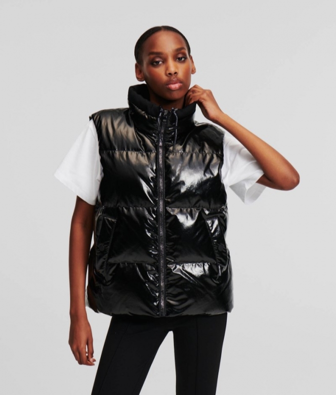 WOMEN'S PUFFER GILET - Black