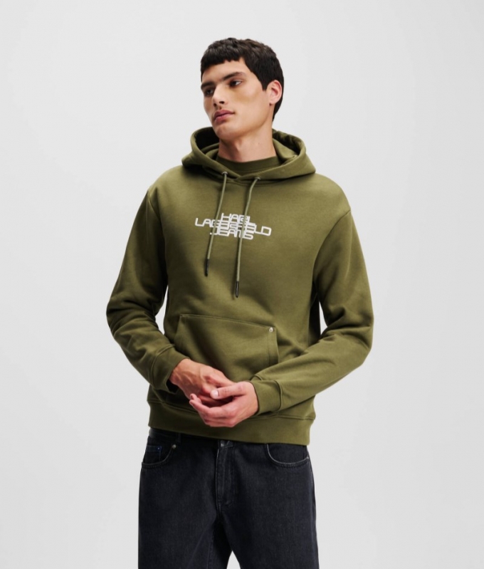 MEN'S KLJ FOIL LOGO HOODIE - BLACK