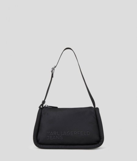 WOMEN'S KLJ PUFFY SHOULDER BAG - BLACK