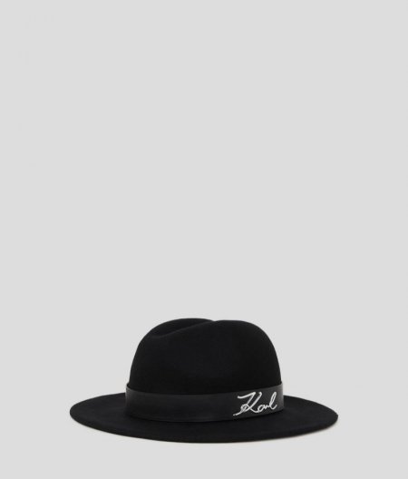 WOMEN'S K/SIGNATURE FEDORA - Black