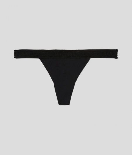 WOMEN'S ULTRA-LIGHT KARL LOGO THONG - Mocha