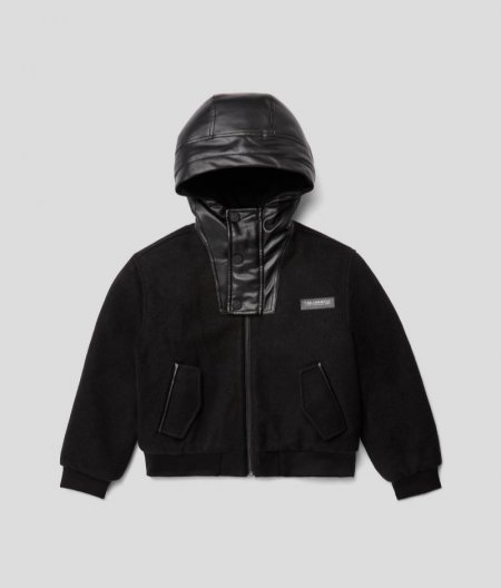 BOYS HOODED JACKET - Black