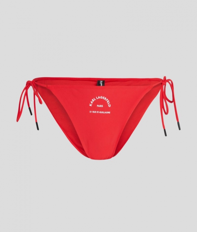 WOMEN'S RUE ST-GUILLAUME STRING BIKINI BOTTOMS - High Risk Red