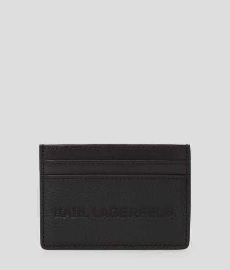 MEN'S K/ESSENTIAL LEATHER CARDHOLDER - Black