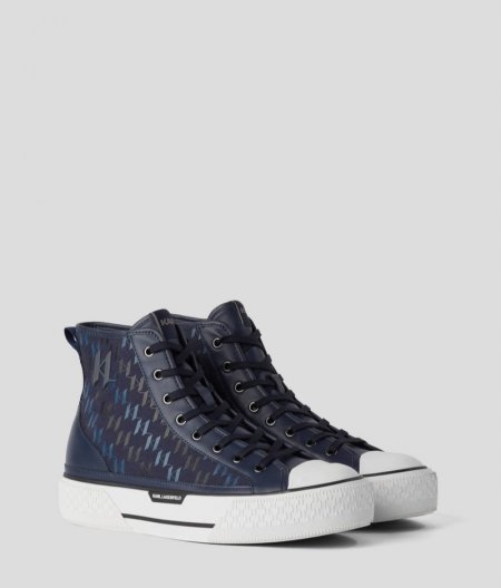 MEN'S KL MONOGRAM KAMPUS SNEAKERS - Navy