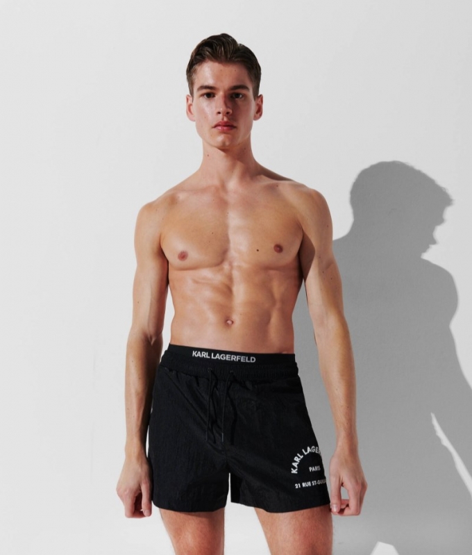 MEN'S RUE ST-GUILLAUME DOUBLE WAISTBAND BOARD SHORTS - Chinchilla