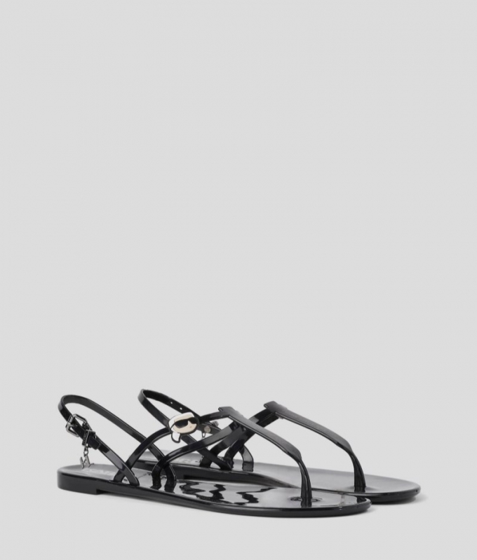 WOMEN'S KARL IKON NFT JELLY SANDALS - Black