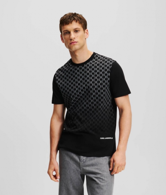 MEN'S KL MONOGRAM T-SHIRT - Black