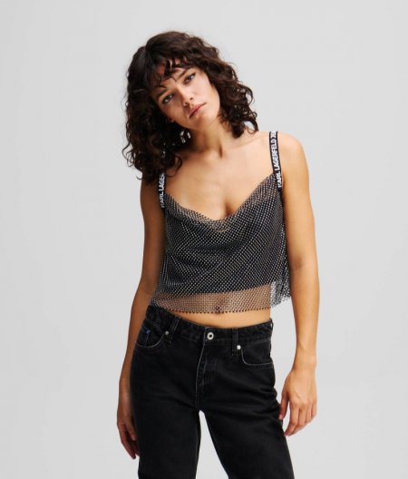 WOMEN'S CHAINMAIL TOP - Black