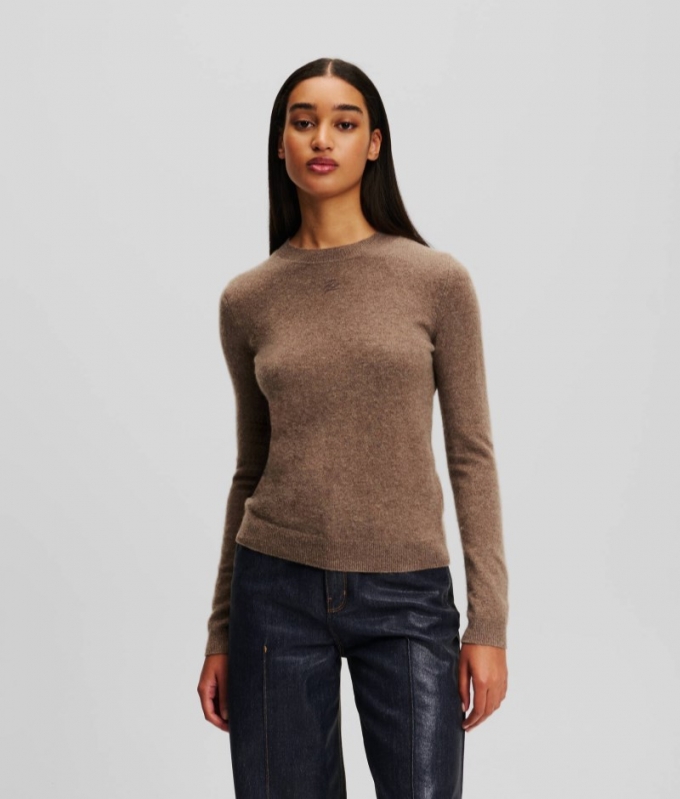 WOMEN'S CASHMERE SWEATER - Beige