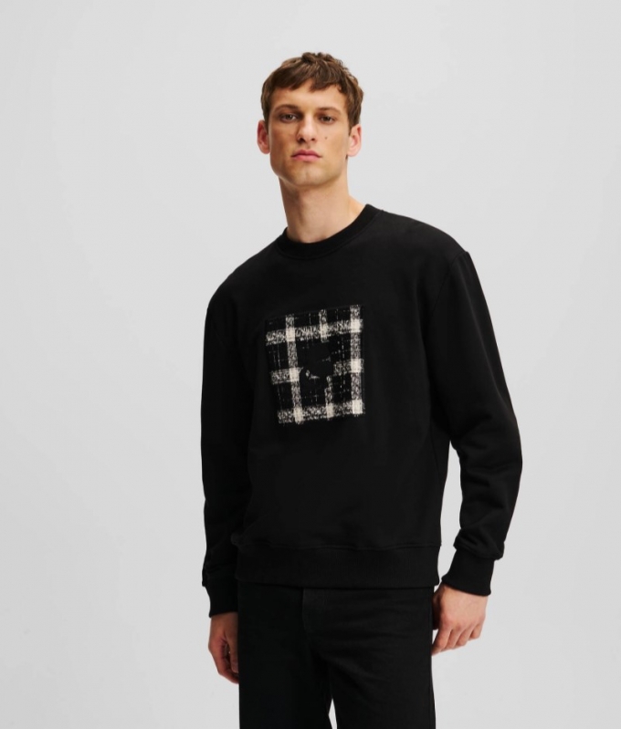 MEN'S BOUCLÉ SWEATSHIRT - Black