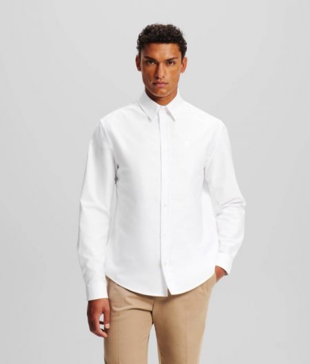 MEN'S KARL KAMEO OXFORD SHIRT - White