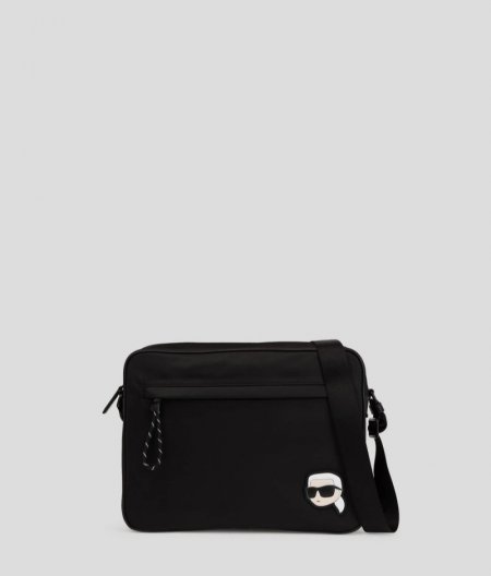 MEN'S IKON NYLON MESSENGER BAG - Black