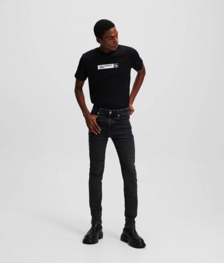 MEN'S SKINNY JEANS - Minimal Washed Black