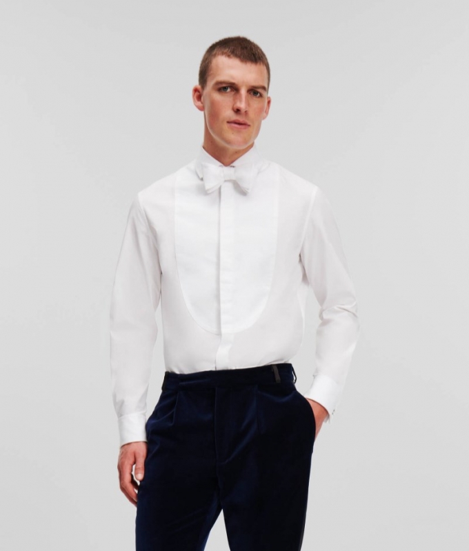 MEN'S BOW TIE EVENING SHIRT HANDPICKED BY HUN KIM - White