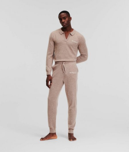 MEN'S HOTEL KARL CASHMERE JOGGERS - Toast Beige