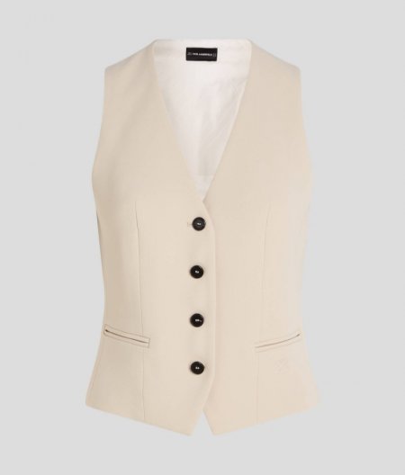 WOMEN'S TAILORED VEST - Beige