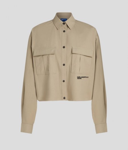 WOMEN'S BOXY UTILITY SHIRT - Desert Taupe