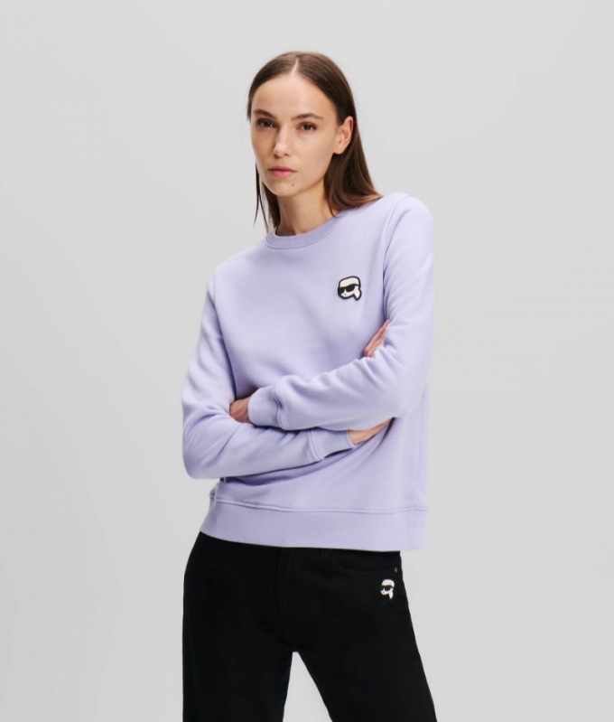 WOMEN'S IKON PATCH SWEATSHIRT - Rose Smoke