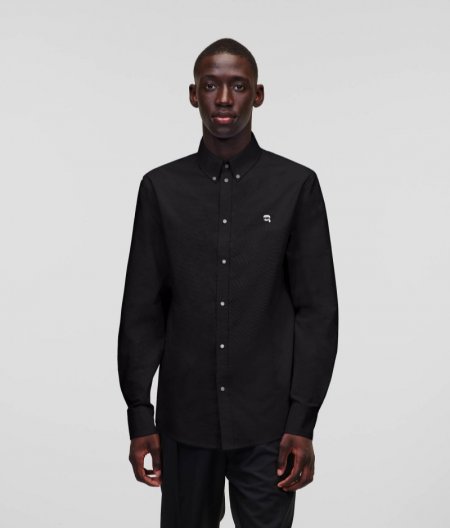 MEN'S KARL IKON POPLIN SHIRT - White