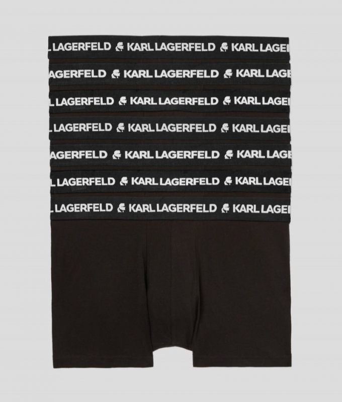 MEN'S KARL LOGO TRUNKS - 7 PACK - Black