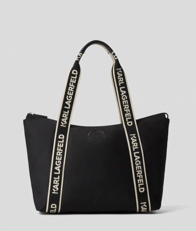 WOMEN'S RUE ST-GUILLAUME METAL NYLON TOTE BAG - Black