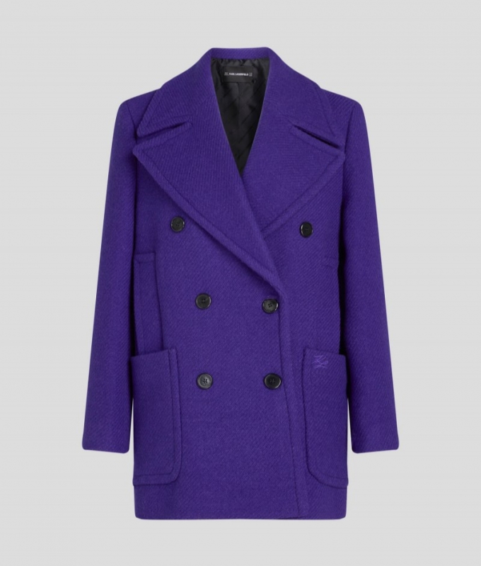 WOMEN'S WOOL PEACOAT - Deep Purple