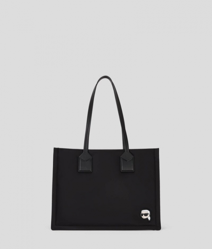 WOMEN'S IKON NYLON MEDIUM SQUARE TOTE BAG - Black