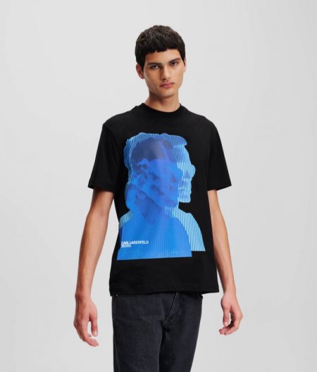 MEN'S KLJ KARL PRINT T-SHIRT - BLACK