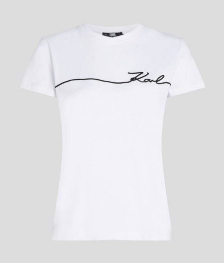 WOMEN'S KARL SIGNATURE T-SHIRT - White