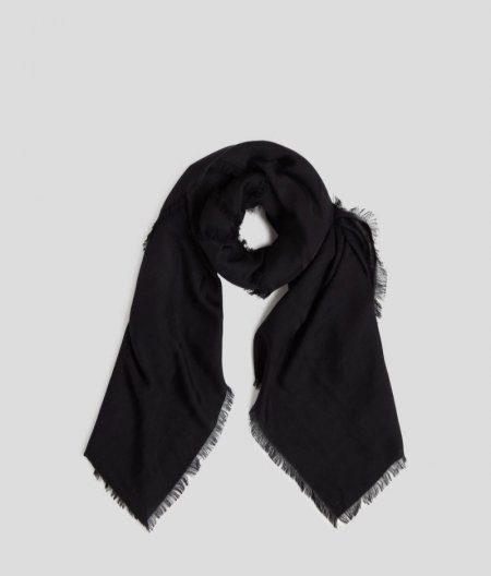 WOMEN'S K/MONOGRAM SCARF - Black