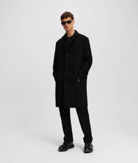 MEN'S CLASSIC WOOL COAT - Black