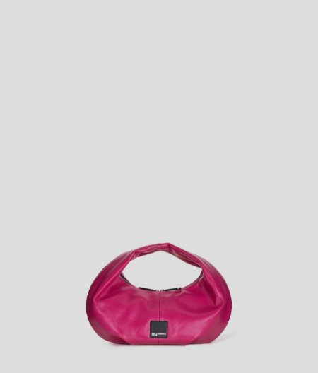 WOMEN'S KLJ BOX LOGO HOBO BAG - BLACK