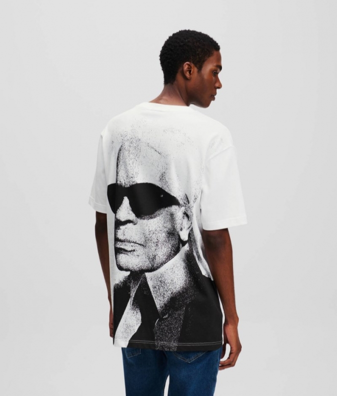 MEN'S KARL PRINT GRAPHIC T-SHIRT - White