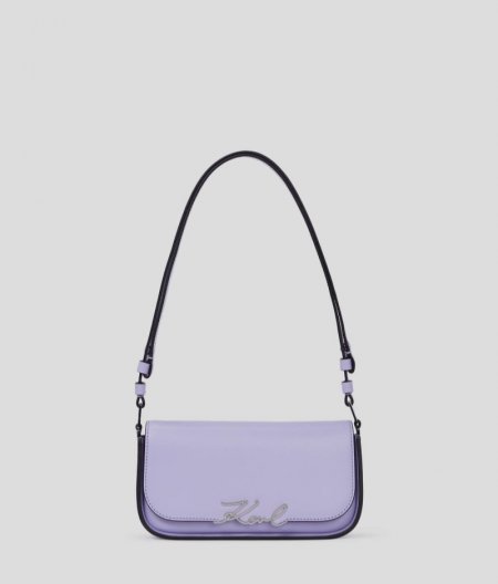 WOMEN'S K/SIGNATURE TWO-WAY CROSSBODY BAG - Off White