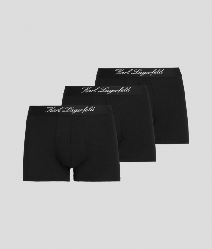 MEN'S HOTEL KARL TRUNKS – 3 PACK - Black