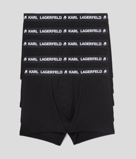 MEN'S KARL LOGO TRUNKS – 5-PACK - Black