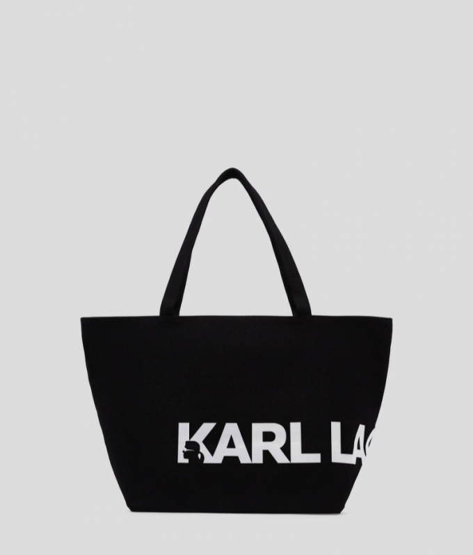 MEN'S K/ESSENTIAL OVERSIZED LOGO SHOPPER - Black